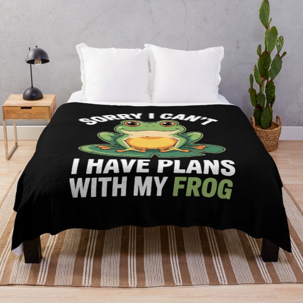 Item preview, Womens Funny Frog Sorry I Can't I Have Plans With My Frog designed and sold by RoyTill0Art.