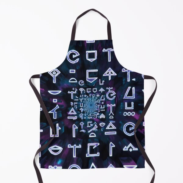 Item preview, Neon Lights Cyberpunk Egyptian Hieroglyphics, symmetrical textures (image size 8320x12480) designed and sold by Digital-Davinci.