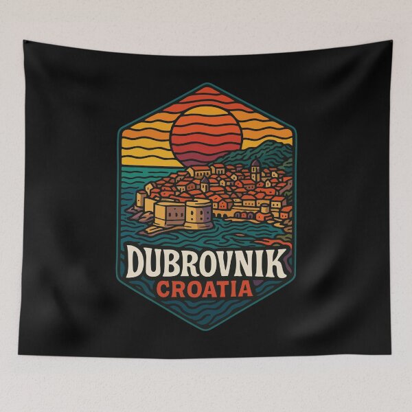 Item preview, Dubrovnik City Croatia Retro Vintage Travel designed and sold by TomFrontierArt.