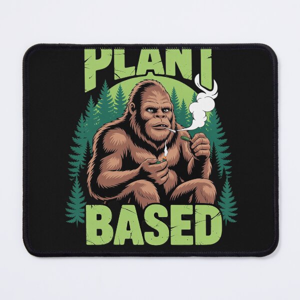 Item preview, Cannabis Weed Lover Bigfoot Smoking Stoned 420 Plant A Based designed and sold by LegendsArt75.