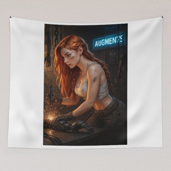 Item preview, Rowan Fletcher welding cybernetic arm dirty top designed and sold by CathryneDelamort.