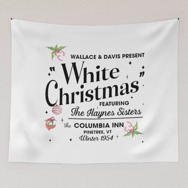 Item preview, White Christmas Movie, Holiday Graphic, Cozy Christmas Movie Night, Wallace And Davis, Haynes Sisters designed and sold by peggycantu.