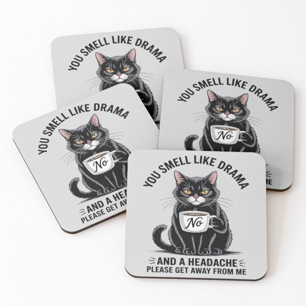 Item preview, You Smell Like Drama And A Headache Cat Coffee Lover designed and sold by DetroitMug.