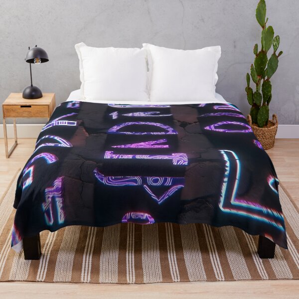 Item preview, Neon Light Tiles, Cyberpunk Egyptian Hieroglyphics, symmetrical textures (image size 8320x12480) designed and sold by Digital-Davinci.