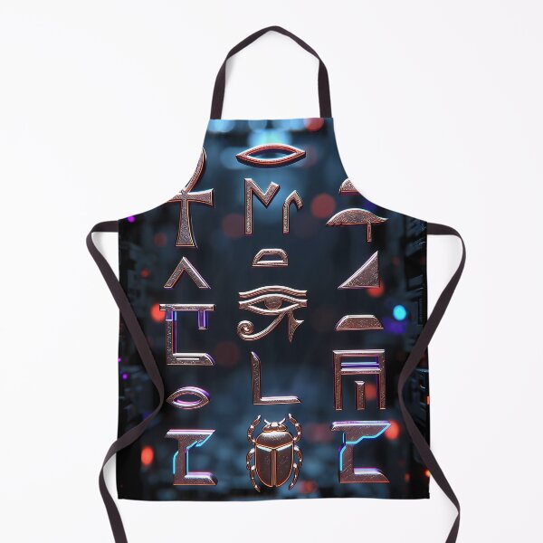 Item preview, Neon Lights, Cyberpunk Egyptian Hieroglyphics, symmetrical textures (image size 8320x12480) designed and sold by Digital-Davinci.
