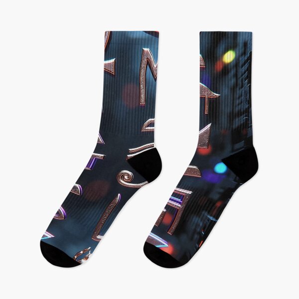 Item preview, Neon Lights,  Cyberpunk Egyptian Hieroglyphics, symmetrical textures (image size 8320x12480) designed and sold by Digital-Davinci.
