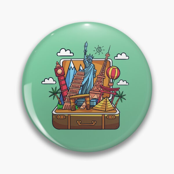 Item preview, Iconic World Travel Landmarks Sticker Pack Suitcase designed and sold by Coco Designs.