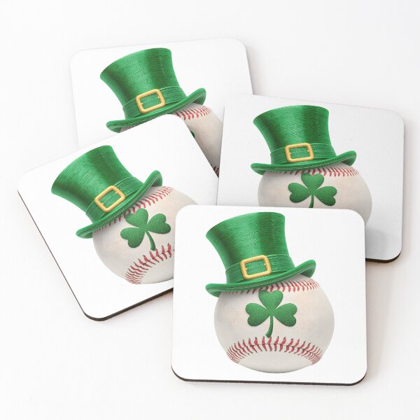 Item preview, Sporty Saint Patrick Day baseball illustration with green leprechaun hat shamrock emblem vibrant festive playful design theme designed and sold by ArtPetrenko90.