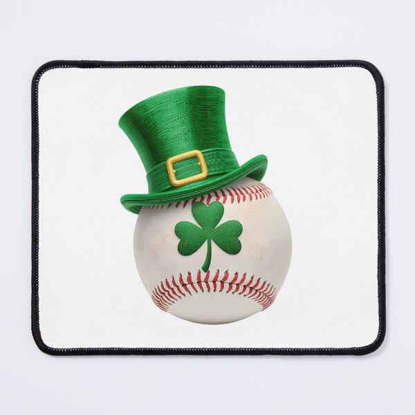Item preview, Sporty Saint Patrick Day baseball illustration with green leprechaun hat shamrock emblem vibrant festive playful design theme designed and sold by ArtPetrenko90.