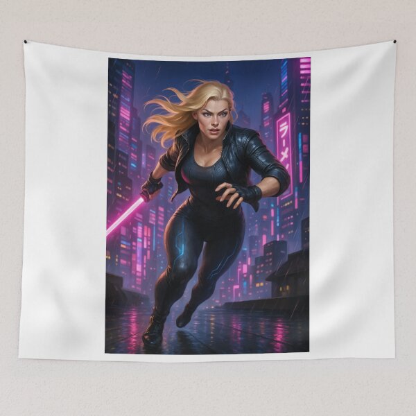 Item preview, Astrid Aurelia cybernetic pink saber neon rain designed and sold by CathryneDelamort.