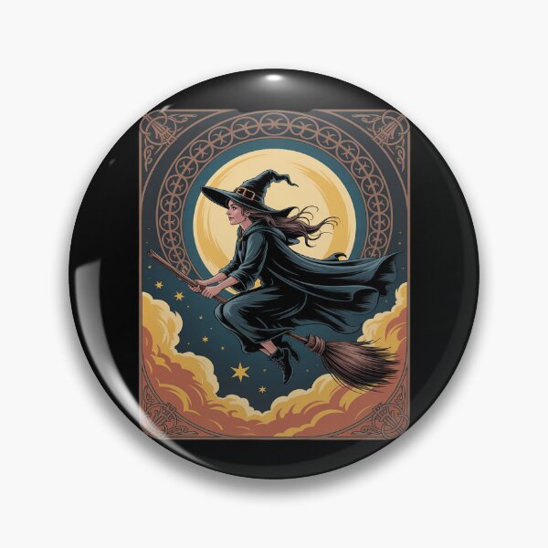 Item preview, Young Witch Sat Astride A Besom designed and sold by DetroitMug.