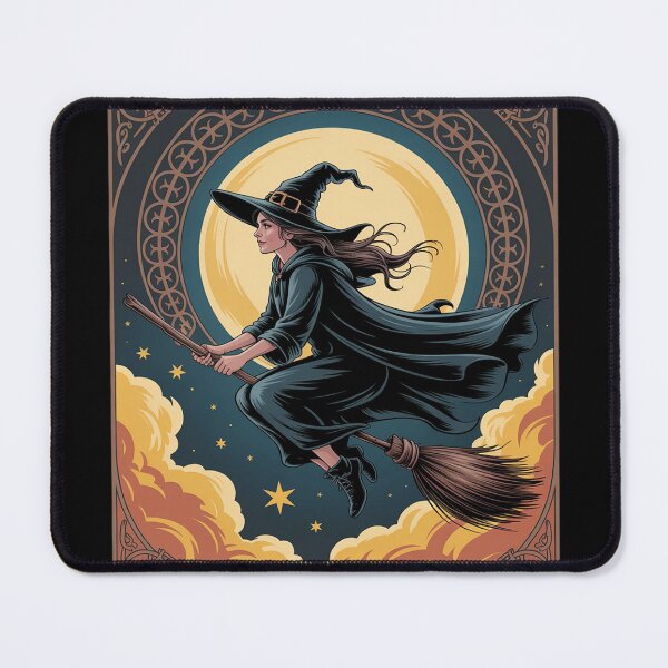 Item preview, Young Witch Sat Astride A Besom designed and sold by DetroitMug.