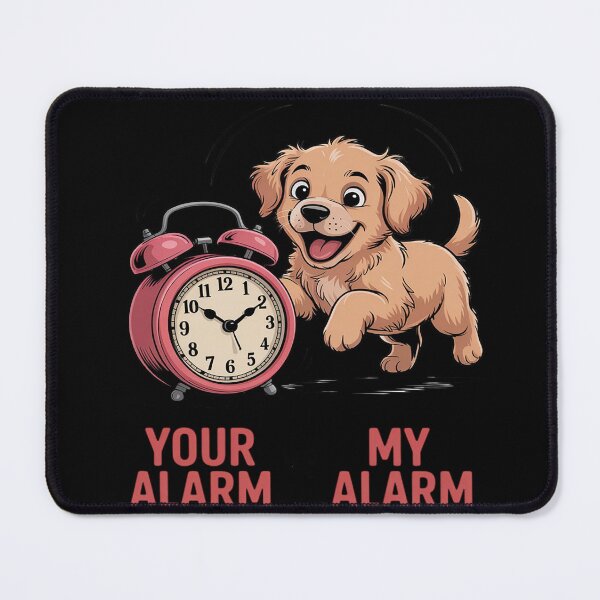 Item preview, Your Alarm vs My Alarm Funny Puppy Dog Alarm Clock designed and sold by DetroitMug.