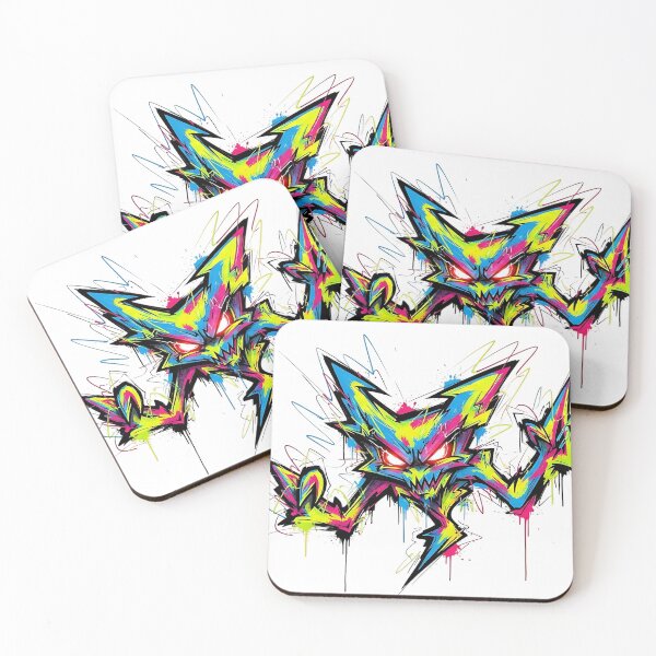 Item preview, Sharp Neon Burst – Energetic Graffiti Shapes designed and sold by saiful020.