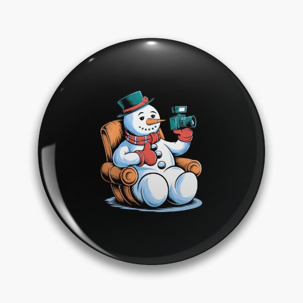 Item preview, Snowman Cozy Chair Camera Winter Vibes designed and sold by CleoRoseanna.