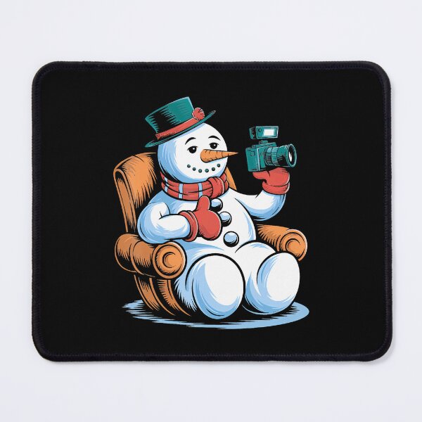 Item preview, Snowman Cozy Chair Camera Winter Vibes designed and sold by CleoRoseanna.