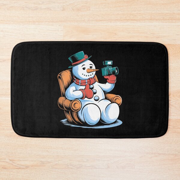 Item preview, Snowman Cozy Chair Camera Winter Vibes designed and sold by CleoRoseanna.