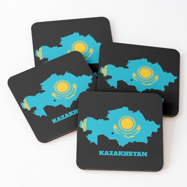 Item preview, Kazakhstan flag map design designed and sold by BasbiArt.