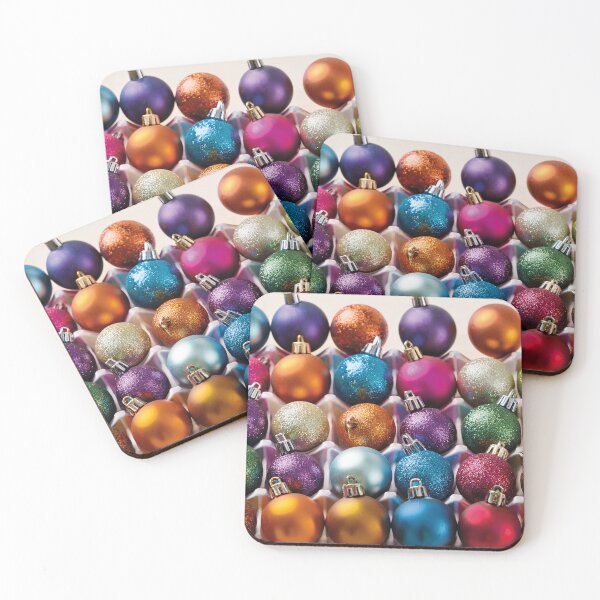 Item preview, Shiny glittering and colorful christmas baubles designed and sold by Photopat.