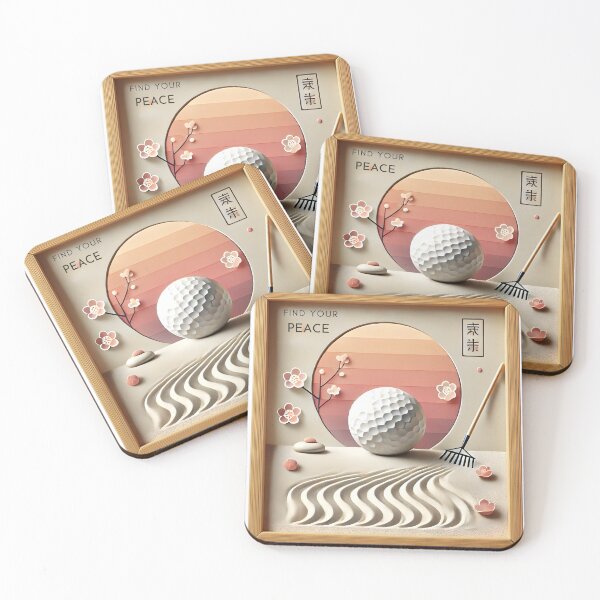 Item preview, Zen Golf Artwork with Sand Garden Aesthetic designed and sold by Koalangel.