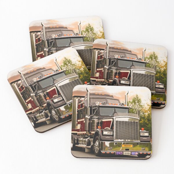 Item preview, Classic American Semi Trailer Truck Trucking at Sunset designed and sold by Taina Sohlman.
