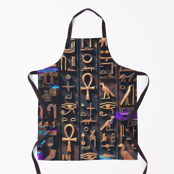 Item preview, Neon Light , Cyberpunk Egyptian Hieroglyphics, symmetrical textures (image size 8320x12480) designed and sold by Digital-Davinci.