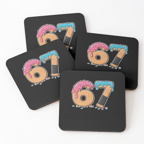 Item preview, Donut Drip 67 – Wooden Dessert Numbers designed and sold by merlinnears.