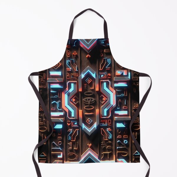 Item preview, Neon Light , Cyberpunk Egyptian Hieroglyphics, symmetrical textures (image size 8320x12480) designed and sold by Digital-Davinci.
