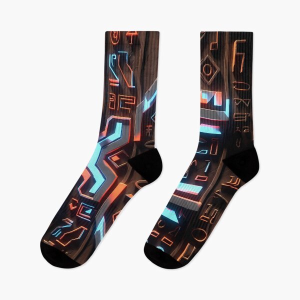 Item preview, Neon Light ,  Cyberpunk Egyptian Hieroglyphics, symmetrical textures (image size 8320x12480) designed and sold by Digital-Davinci.