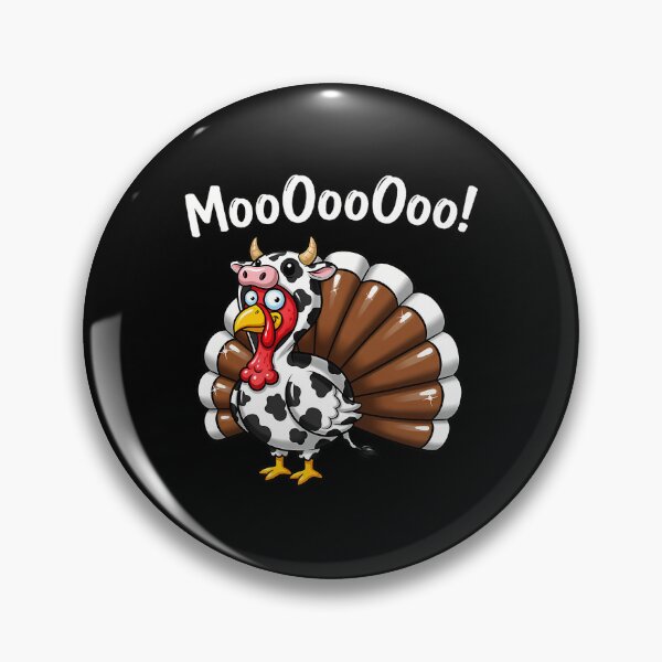 Item preview, Day 90s Cow Funny Festive Moo Holiday Thanksgiving Turkey designed and sold by rebeccathanuos.
