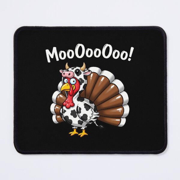 Item preview, Day 90s Cow Funny Festive Moo Holiday Thanksgiving Turkey designed and sold by rebeccathanuos.