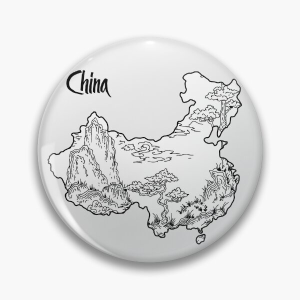 Item preview, China Nature Map – Traditional Ink Landscape Design designed and sold by mashmosh.