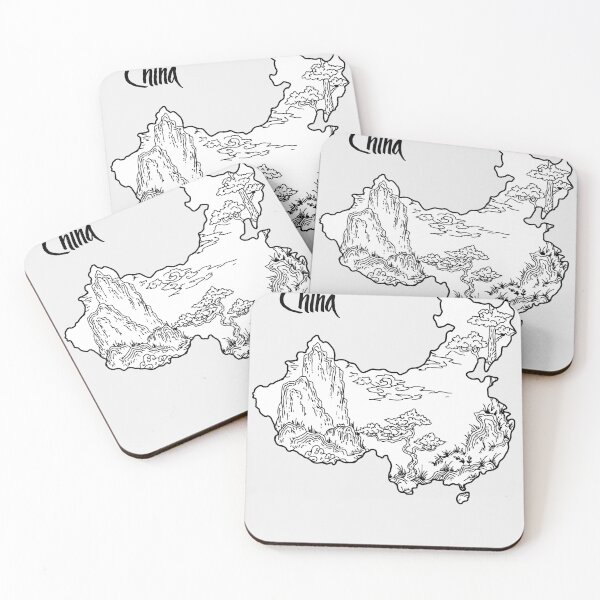Item preview, China Nature Map – Traditional Ink Landscape Design designed and sold by mashmosh.