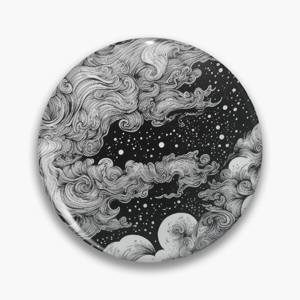 Artikelvorschau, Mystischer Mond und Wolken in kreisförmiger Kunst entworfen und verkauft von rainseedart.