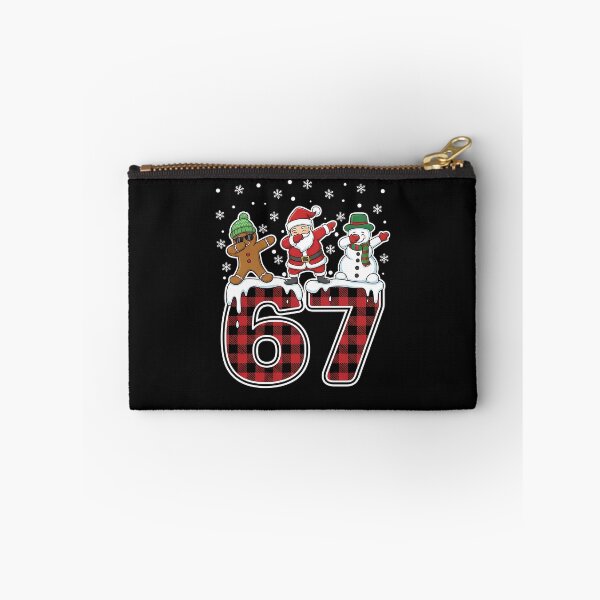 Item preview, Funny 67 Dabbing Christmas Characters Plaid Number Design designed and sold by merlinnears.