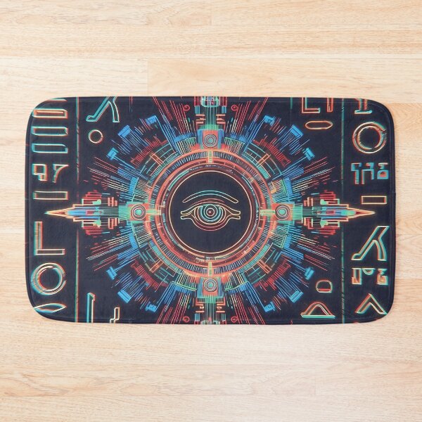 Item preview, Neon Light, Cyberpunk Egyptian Hieroglyphics, symmetrical textures (image size 8320x12480) designed and sold by Digital-Davinci.