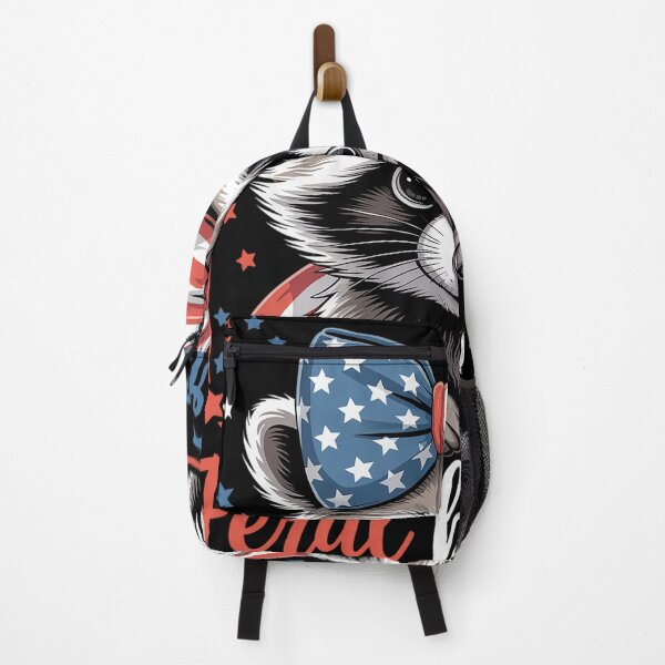 Item preview, Feral But Free Patriotic Racoon 4Th Of July designed and sold by StephenDDArt.