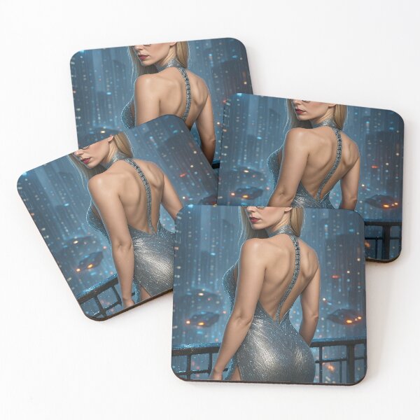 Item preview, Ilya Martin cybernetic gown rainy city night designed and sold by CathryneDelamort.