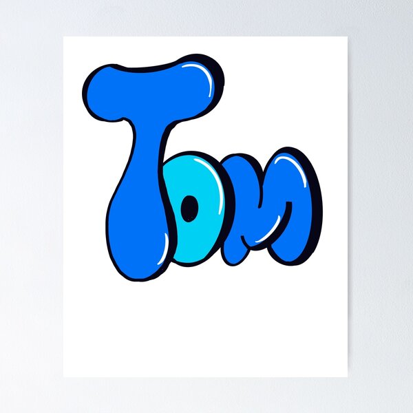 Item preview, Tom name in blue Top 10 best personalized gifts - Best Gift to buy for for boys and men named Tom designed and sold by Artonmytee.