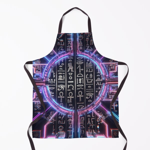 Item preview, Neon Light, Cyberpunk Egyptian Hieroglyphics, symmetrical textures (image size 8320x12480) designed and sold by Digital-Davinci.
