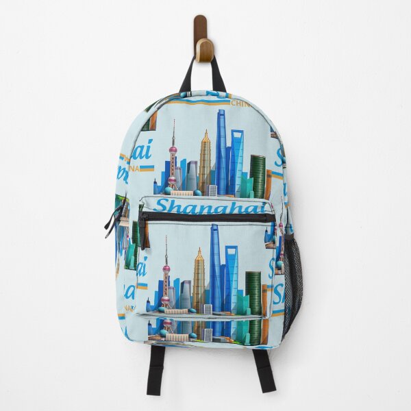 Item preview, Shanghai Skyline – Futuristic China Cityscape Art designed and sold by mashmosh.