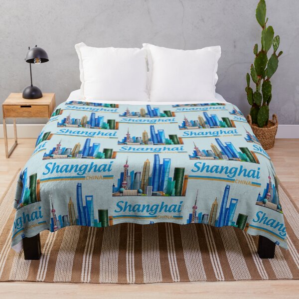 Item preview, Shanghai Skyline – Futuristic China Cityscape Art designed and sold by mashmosh.