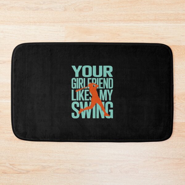 Item preview, Your Girlfriend Likes My Swing Funny Baseball designed and sold by CultureSpec.