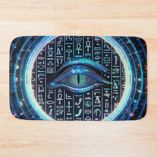 Item preview, Neon Light, Cyberpunk Egyptian Hieroglyphics, symmetrical textures (image size 8320x12480) designed and sold by Digital-Davinci.