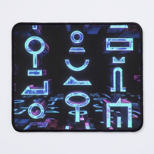 Item preview, Neon Light, Cyberpunk Egyptian Hieroglyphics, symmetrical textures (image size 8320x12480) designed and sold by Digital-Davinci.
