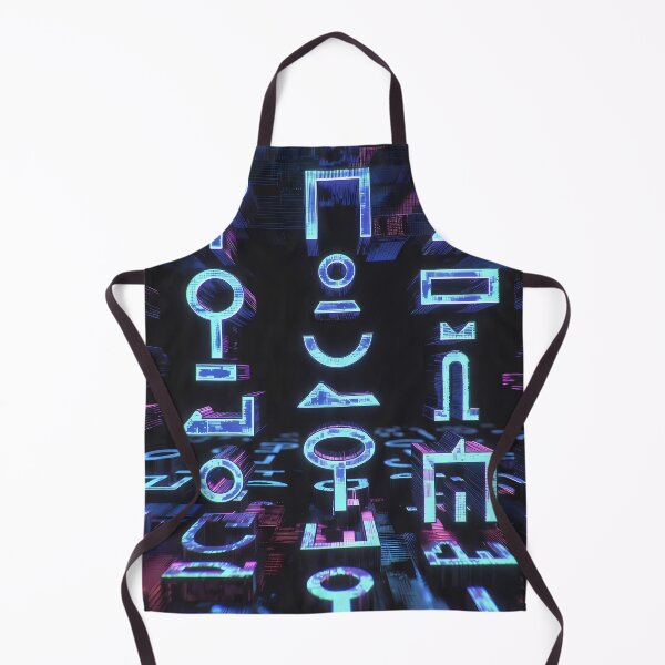 Item preview, Neon Light, Cyberpunk Egyptian Hieroglyphics, symmetrical textures (image size 8320x12480) designed and sold by Digital-Davinci.