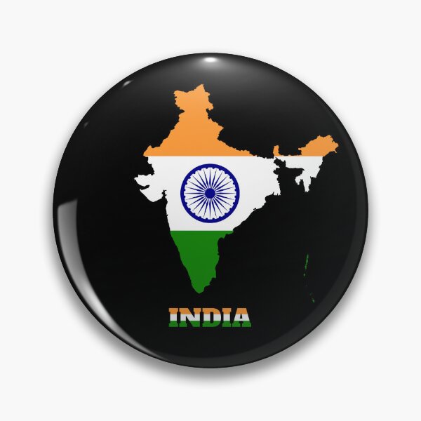 Item preview, India Flag map design designed and sold by BasbiArt.