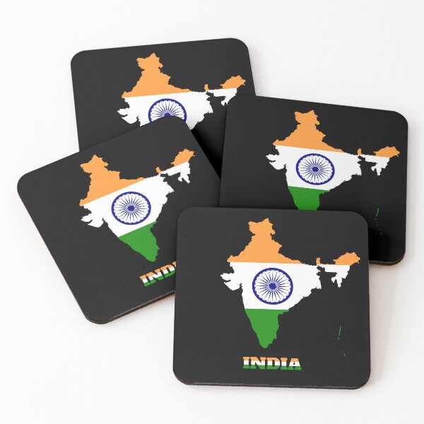 Item preview, India Flag map design designed and sold by BasbiArt.
