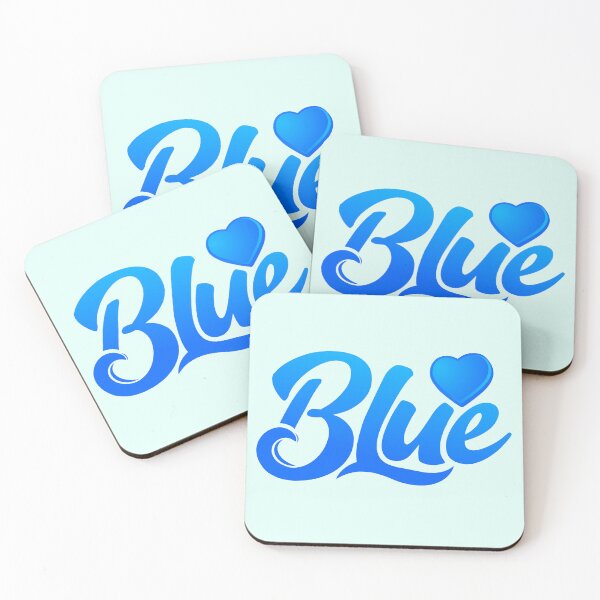 Item preview, Blue Aesthetic Love Word Art – Modern Script and Heart Icon designed and sold by Studio_88.