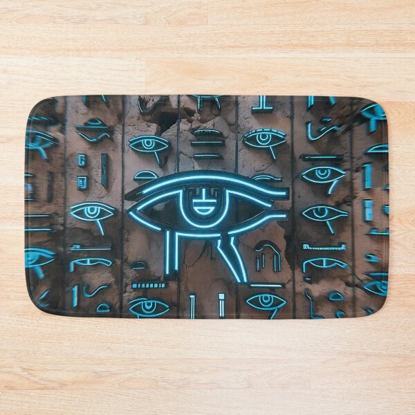 Item preview, Neon Light, Cyberpunk Egyptian Hieroglyphics, symmetrical textures (image size 8320x12480) designed and sold by Digital-Davinci.